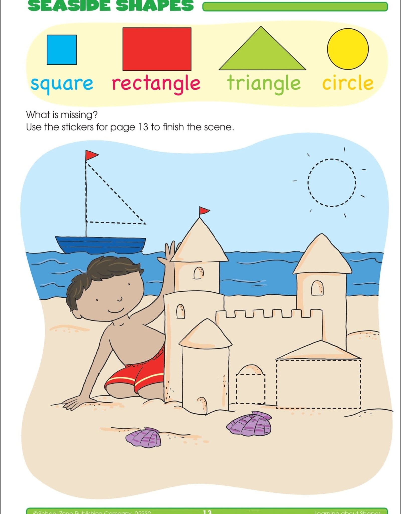 School Zone Preschool Stickers Workbook