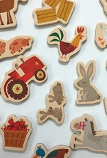 Mudpuppy On the Farm Wooden Magnets