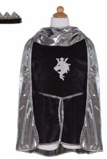 Great Pretenders Silver Knight Tunic Cape & Crown - Size 5-6