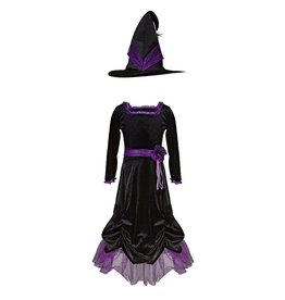 Great Pretenders Vera the Velvet Witch Dress & Hat, Size 5-6