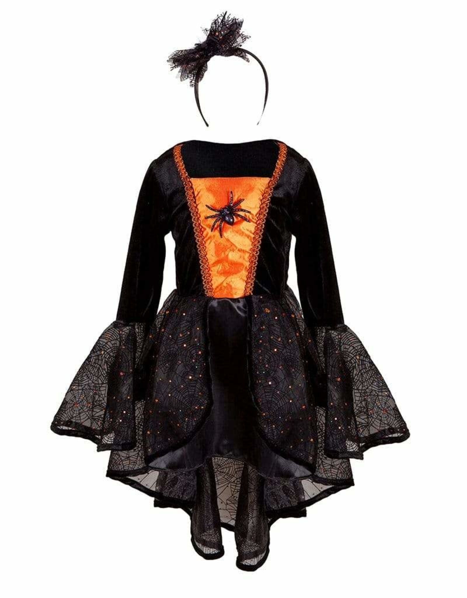 Great Pretenders Sybil the Spider Witch Dress & Headband, Size 3-4