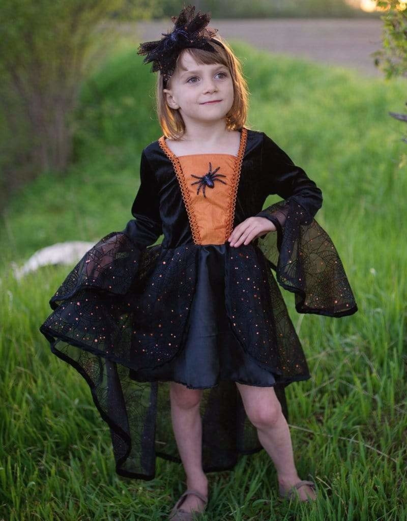 Great Pretenders Sybil the Spider Witch Dress & Headband, Size 3-4