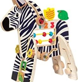 Manhattan Toy Safari Zebra Wooden Activity Toy