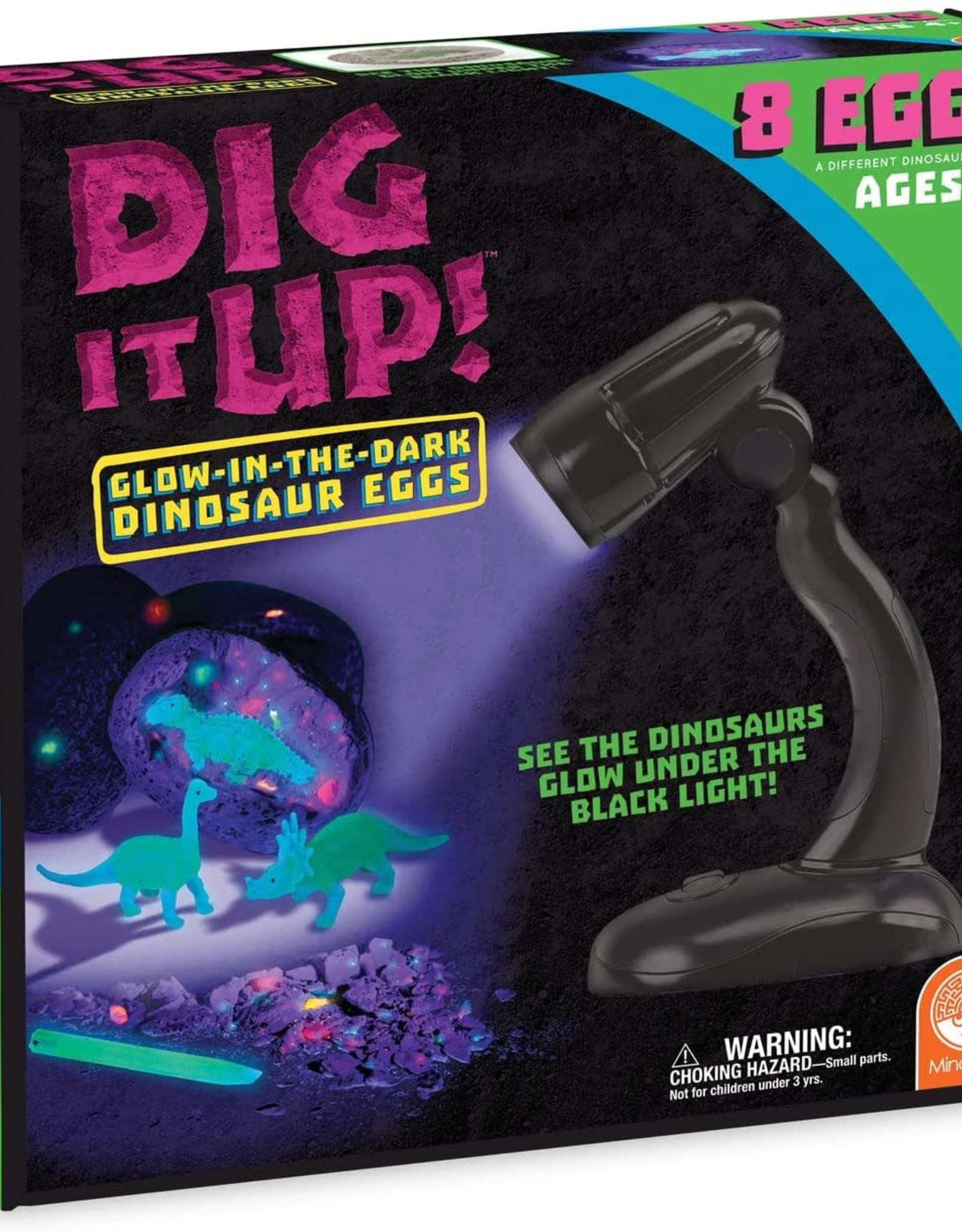 MindWare Dig It Up! Glow in The Dark Dinosaurs