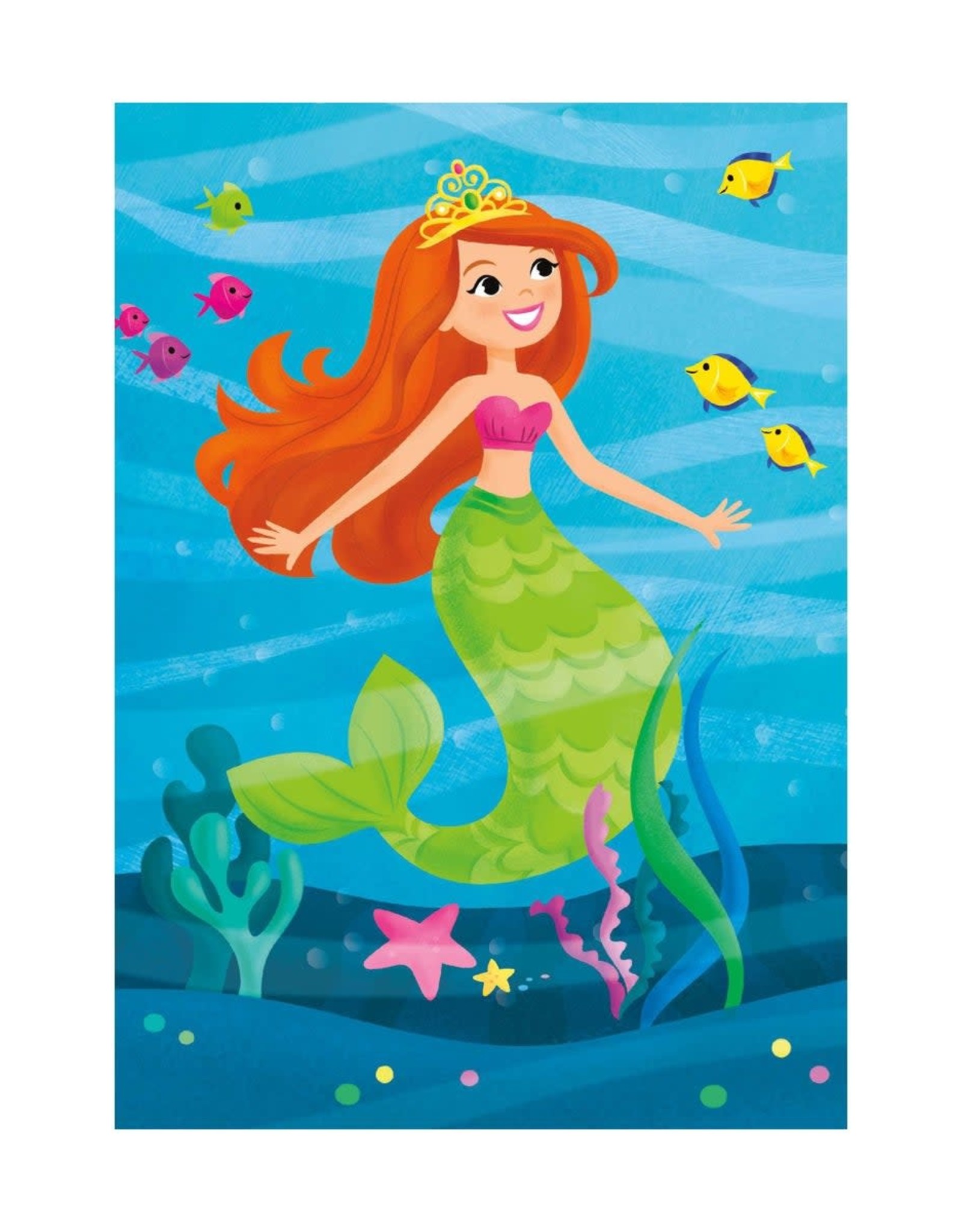 Peaceable Kingdom Mermaid Glitter Birthday Card