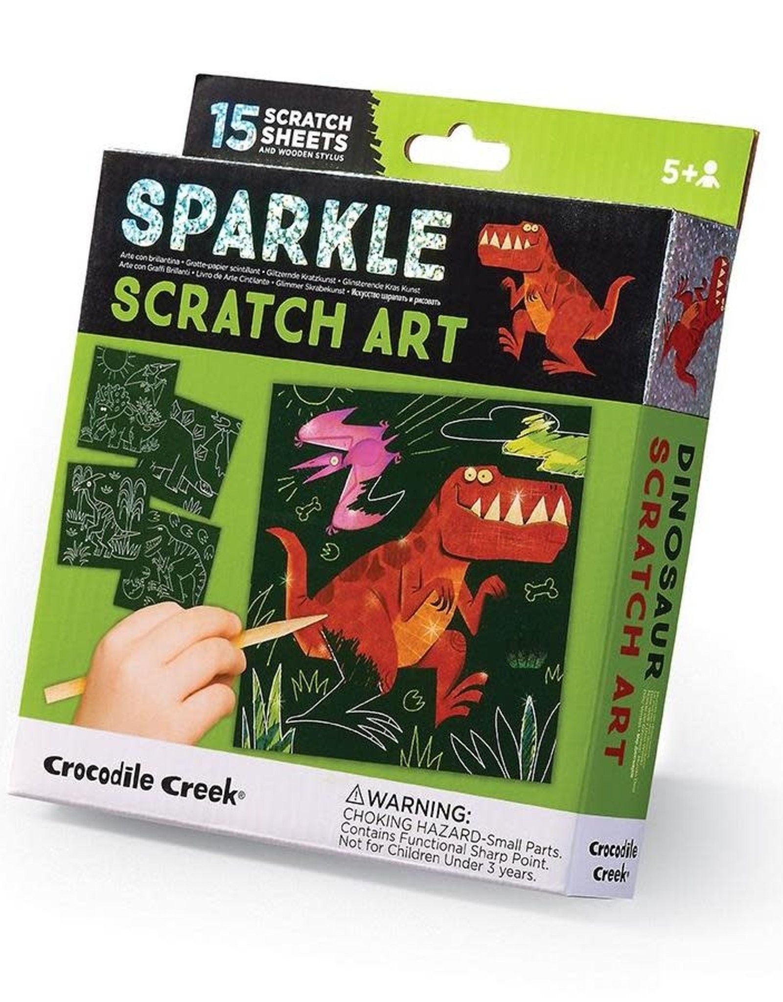 Crocodile Creek Dinosaur Sparkle Scratch Art
