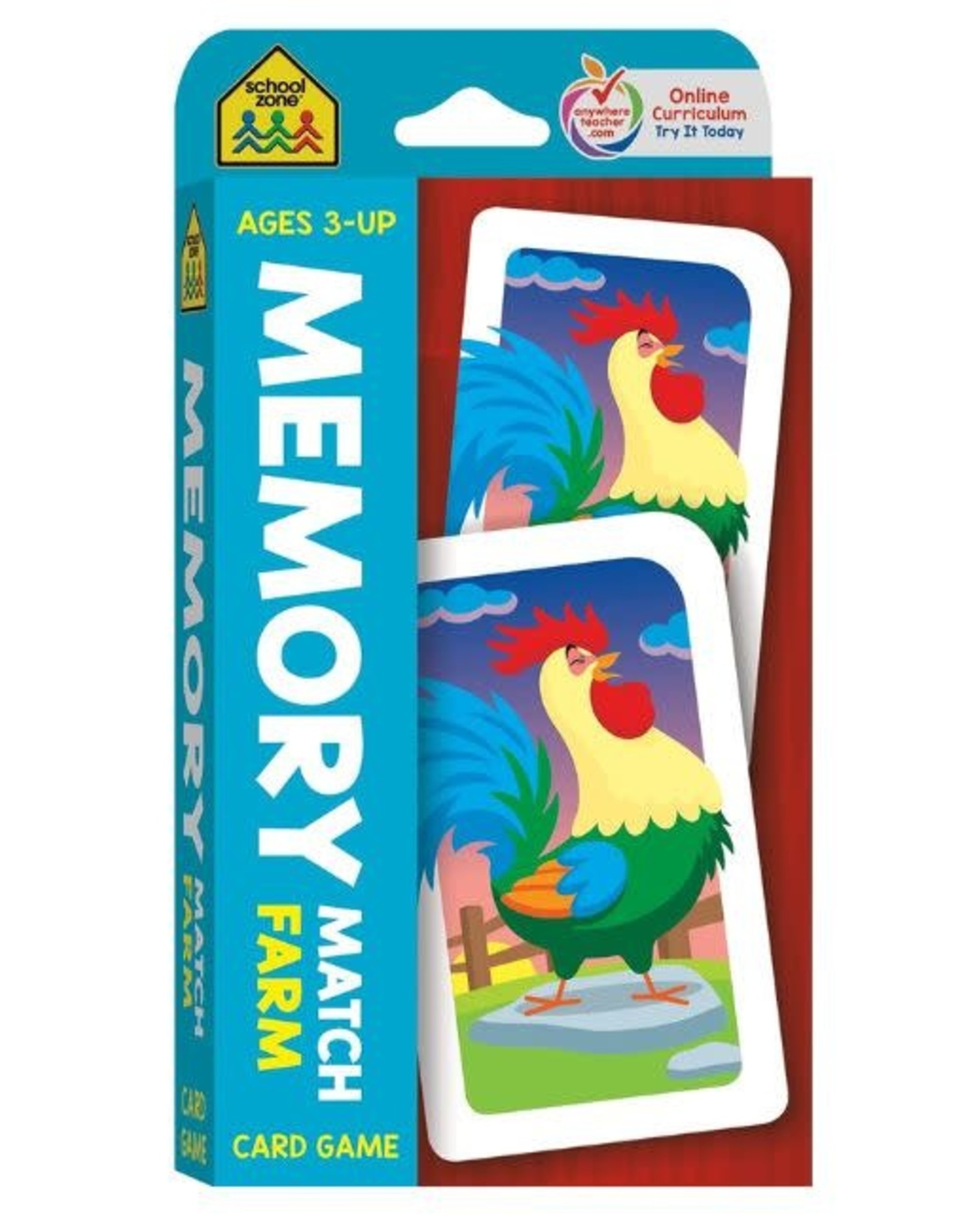 School Zone Memory Match Farm Card Game