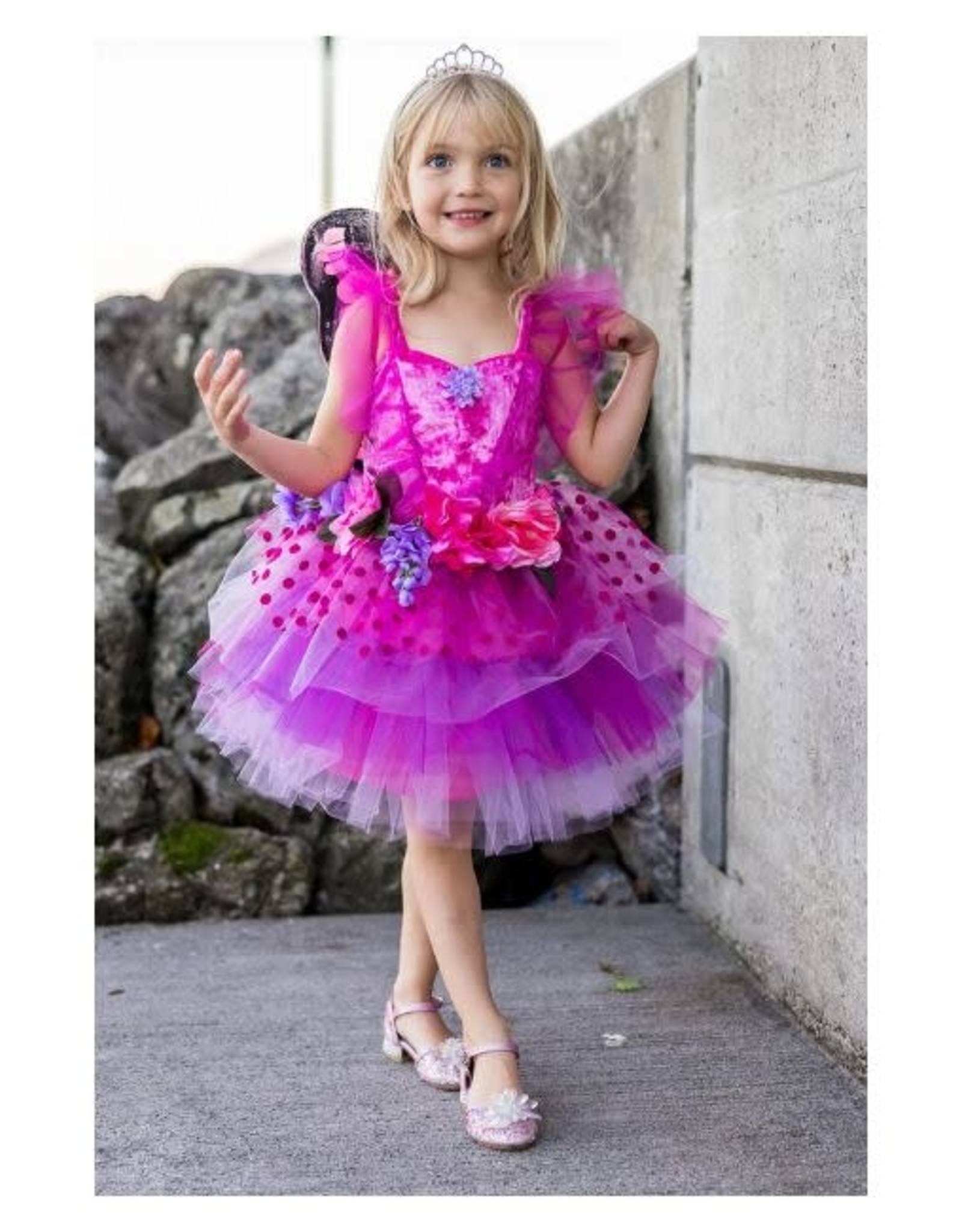 Great Pretenders Fairy Blooms Deluxe Dress & Wings size 5-6