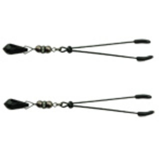 Tweezer Clamp with Black Pearl Beads