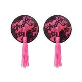 Pink & Black Pasties with Tassels