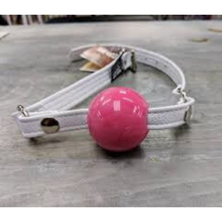 aslan vancouver Aslan White Leather with Pink Ball Gag