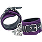 Purple Suede Ankle Cuffs with Chain