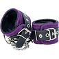 Purple Suede Wrist Cuffs with Chain