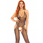 leg avenue Halter V-Neck Fishnet Bodystocking