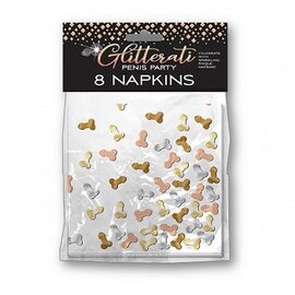 Glitterati Penis Napkins 8 Pack