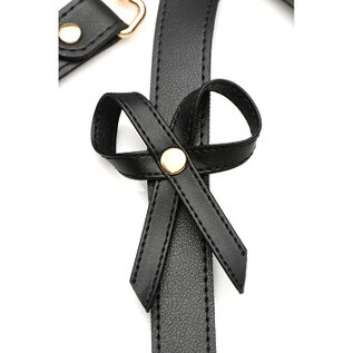 Bondage Harness with Bows -Black