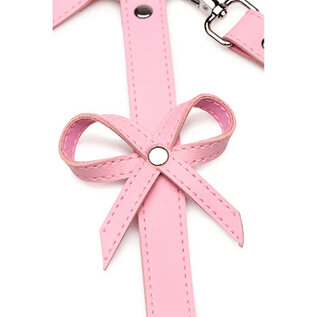 Bondage Harness with Bows -Pink