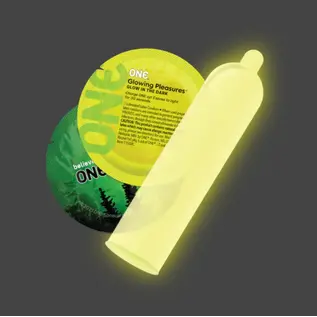 one condoms One Glowing Pleasure Condom -Single