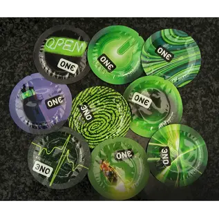 one condoms One Glowing Pleasure Condom -Single