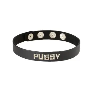 Wordband Leather Collar