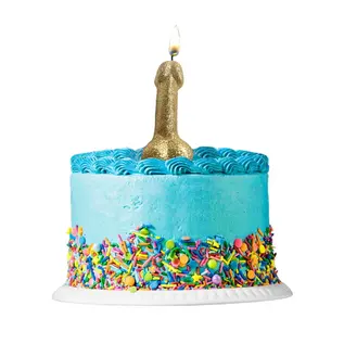Golden  Glitter Penis Candle
