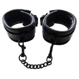 Rouge Leather Padded Wrist Cuffs