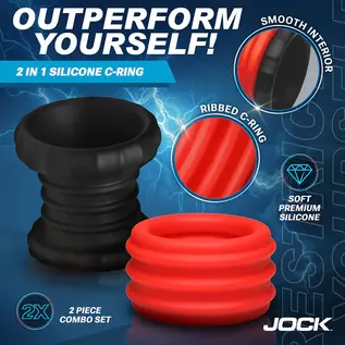 2-in-1 Silicone Cock Ring