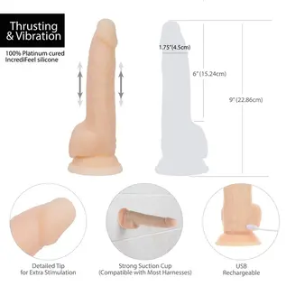 Naked Addiction Thrusting 9" Dong