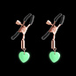 Glow-in-the-Dark Heart Nipple Clamps