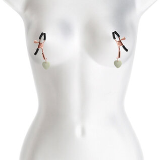 Glow-in-the-Dark Heart Nipple Clamps