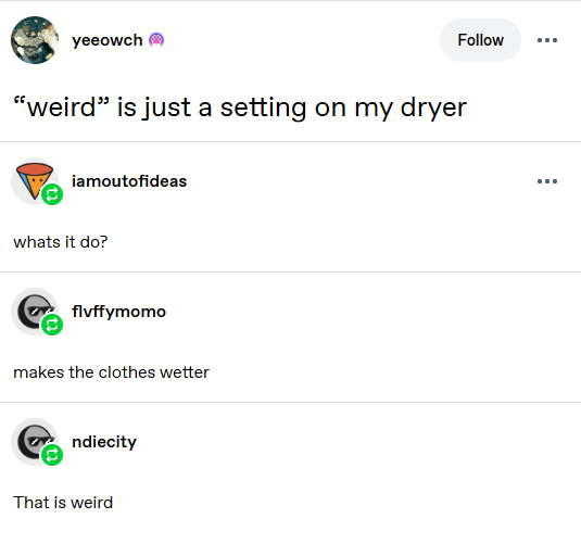 Just A Setting On The Dryer