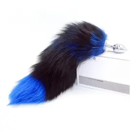 Fox Tail -Small Plug with Blue