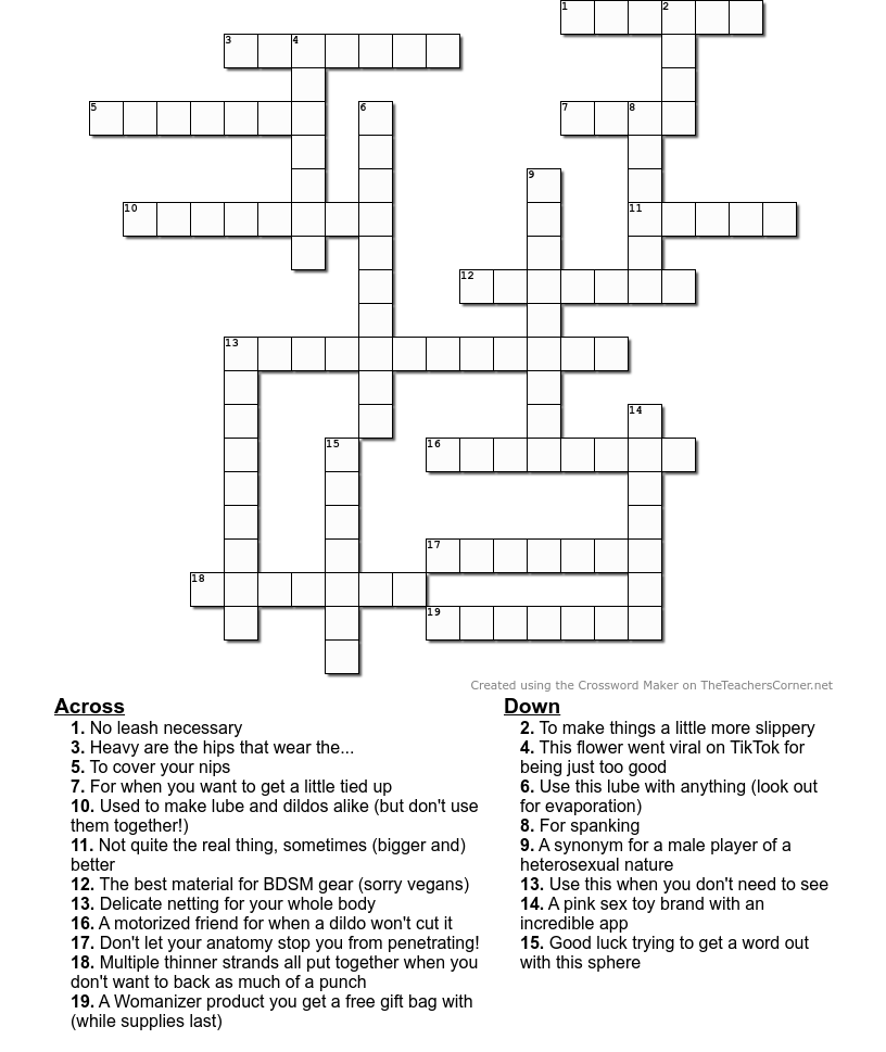 The Art Of Loving Crossword