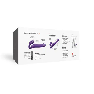 strap-on-me canada Vibrating Bendable Strap-On -XL