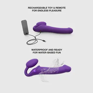 strap-on-me canada Vibrating Bendable Strap-On -XL