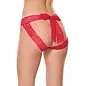 coquette canada Untie Me Open Back Crotchless Panty Red -o/s