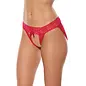 coquette canada Untie Me Open Back Crotchless Panty Red -o/s