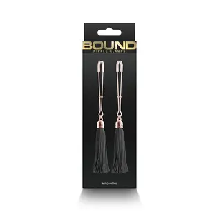 Rose Gold Tweezer Nipple Clamps with Tassels