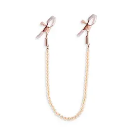 Rose Gold Pearl Nipple Clamps
