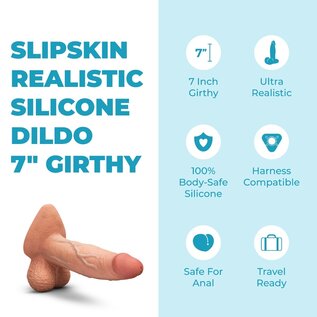 b-vibe canada Slipskin 7" Girthy Dildo