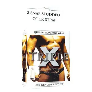 Triple X 3 Snap Studded Cock Strap