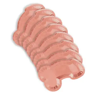 Glitterati Penis Shaped Rose Gold Plates - 8pc