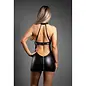 Zipper Chemise with Buckle Halter