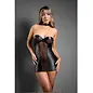 Zipper Chemise with Buckle Halter