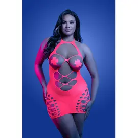Fantasy Lingeie Aphrodisiac UV Dress & Pasties -Queen