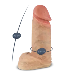 Premium Real Skin Dildo 11”