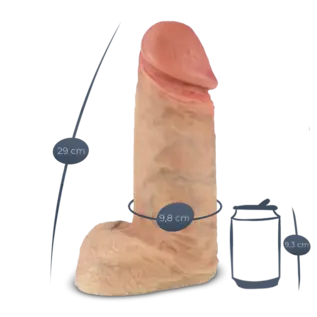 Premium Real Skin Dildo 11”