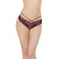 Bikini Panty with Criss Cross Detail -Pink