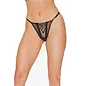 Night Moves Black Thong -Medium