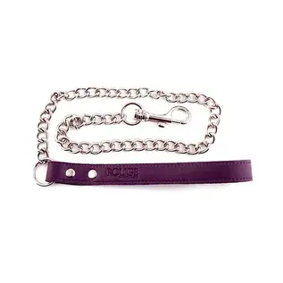 Rouge UK Kink Genuine Leather Lead with Chain - Purple